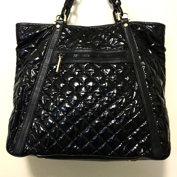 Large Tory Burch Tote Black Patent Leather - Picture 3 of 8
